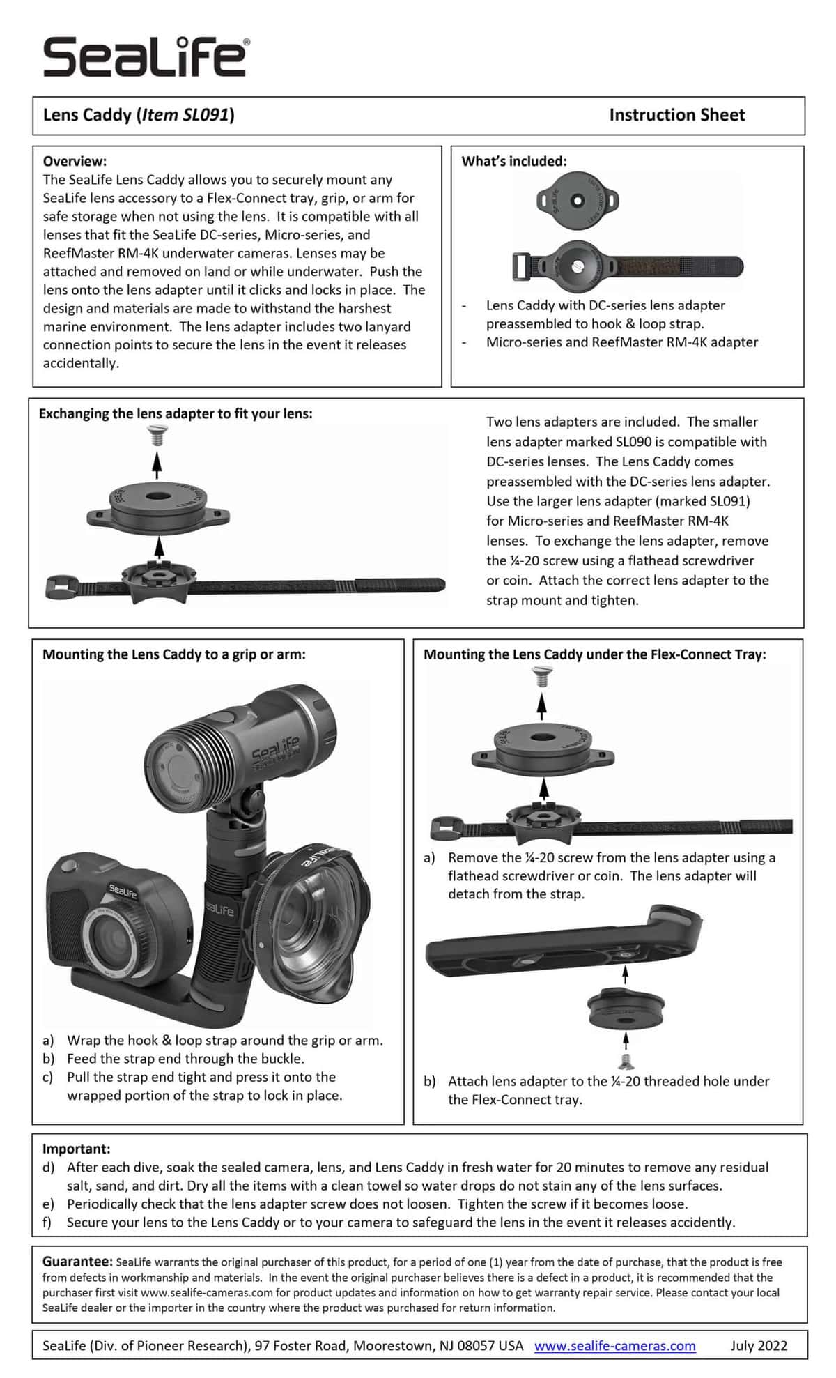 Sealife Lens Caddy For Micro Series, Reefmaster + DC Lenses #SL091 - Image 7
