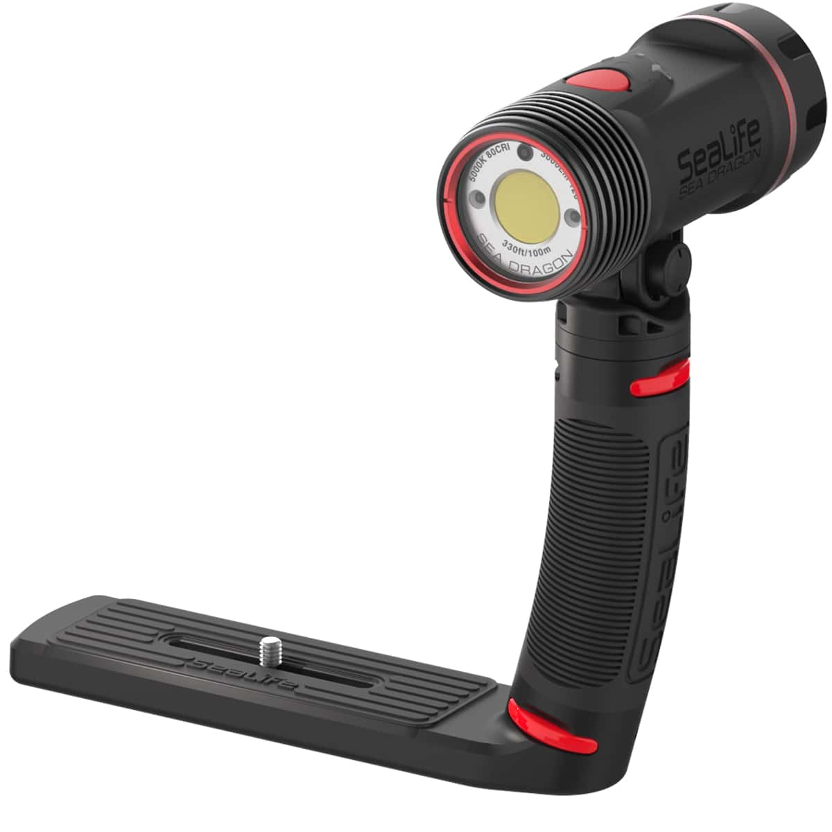 SeaLife Sea Dragon 3000F Auto Video Light On Tray Angled